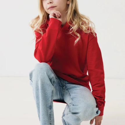 Kids recycled cotton hoodie with sidepockets - hospitality