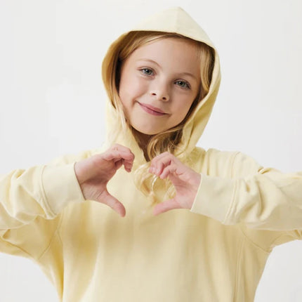 Kids recycled cotton hoodie with sidepockets - hospitality