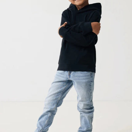 Kids recycled cotton hoodie with sidepockets - hospitality