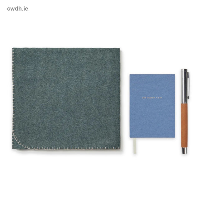 'Christmas Staff Gift' Kit – Recycled Fleece Plaid, Recycled Paper Journal and Recycled Steel Pen | Hospitality Trade Pack – what is in the kit