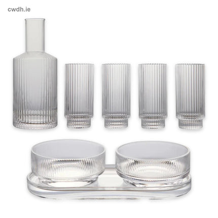 'Cocktail Hour' Kit – Hand-Blown Crystal Carafe, Highball Glass Set and Soda-Lime Tapas Set | Hospitality Trade Pack – what is in the kit
