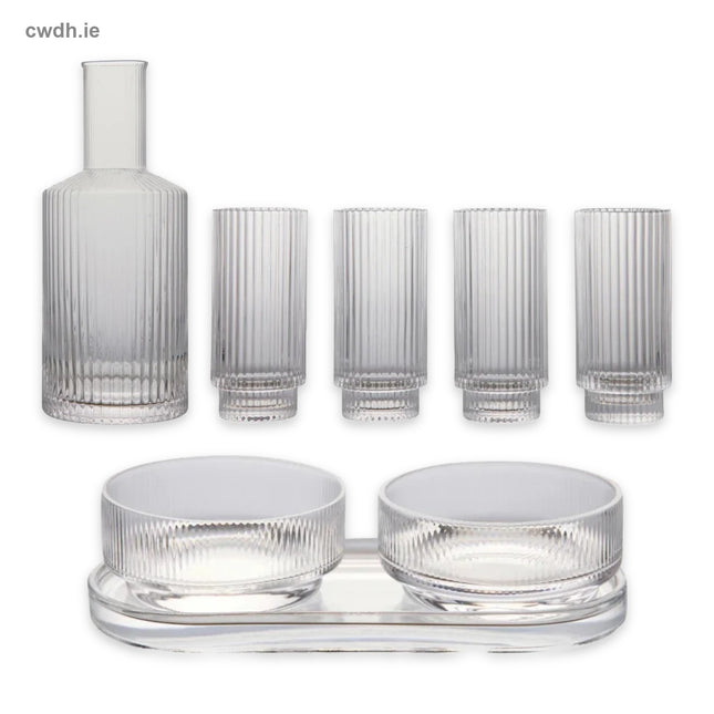 'Cocktail Hour' Kit – Hand-Blown Crystal Carafe, Highball Glass Set and Soda-Lime Tapas Set | Hospitality Trade Pack – what is in the kit