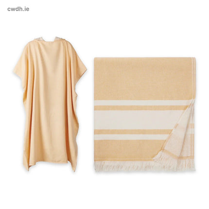 'Pool Morning' Kit – Hammam Terry Beach Poncho and Two-Sided Terry Towel in Yellow | Hospitality Trade Pack – what is in the kit