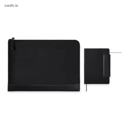 'Sales Kick-Off' Kit – 14-inch Recycled Polyester Laptop Sleeve and GRS Notebook with Recycled PU Details in Black | Hospitality Trade Pack – what is in the kit