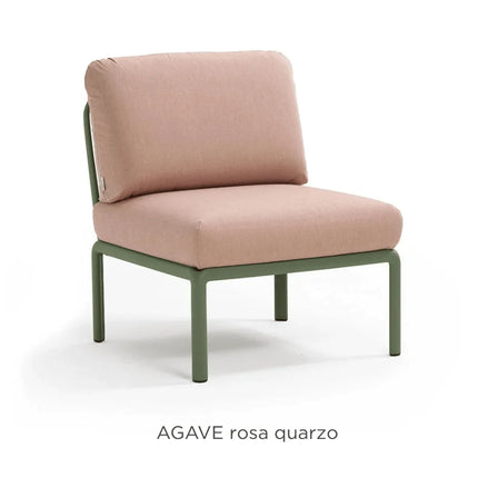 Nardi Komodo Central Sofa Module agave frame Adriatic Sunbrella cushions outdoor terrace