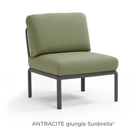 Nardi Komodo Central Sofa Module antracite frame Giungla Sunbrella cushions outdoor terrace