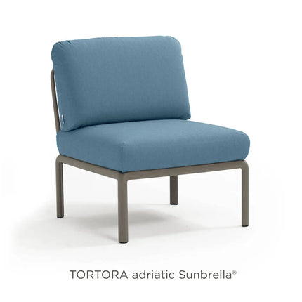 Nardi Komodo Central Sofa Module tortora frame Adriatic Sunbrella cushions outdoor patio