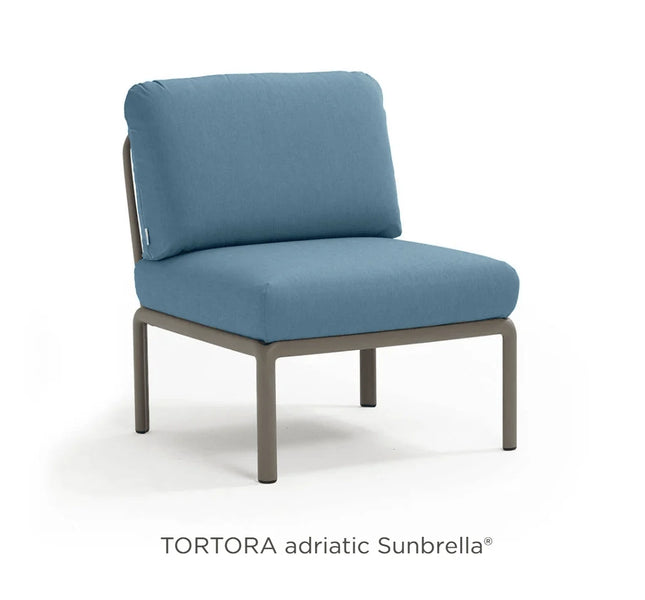 Nardi Komodo Central Sofa Module tortora frame Adriatic Sunbrella cushions outdoor patio