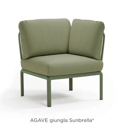  agave frame with avocado Sunbrella® cushions – Italian modular outdoor sofa