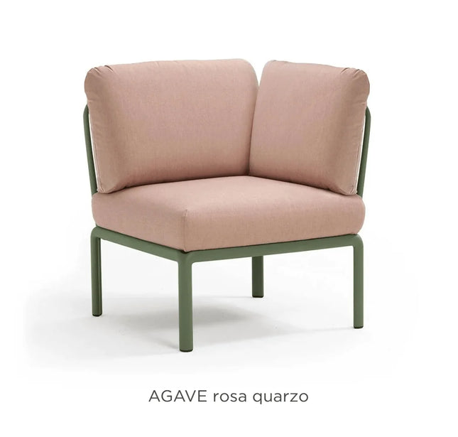  agave frame with rosa quarzo Sunbrella® cushions – modular outdoor sofa Ireland