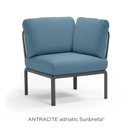  agave frame with ghiaccio Sunbrella® cushions – Italian outdoor lounge system