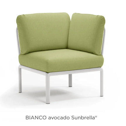  antracite frame with avocado Sunbrella® cushions – modular outdoor sofa
