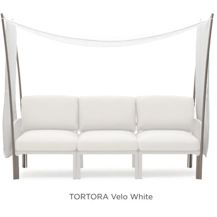 Nardi Komodo Ombra 3 integrated sunshade over three-module Komodo sofa Ireland