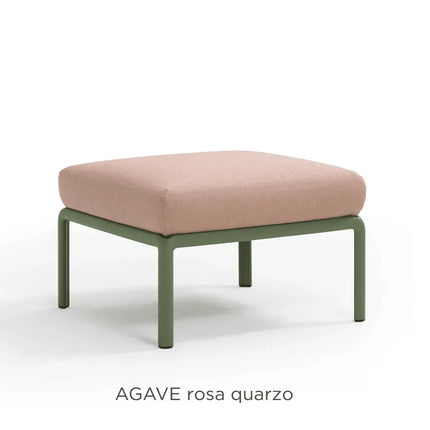 Nardi Komodo Pouf outdoor ottoman agave frame Tech Sunbrella cushion garden lounge