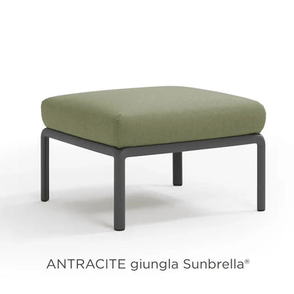 Nardi Komodo Pouf outdoor ottoman antracite frame Adriatic Sunbrella cushion outdoor terrace