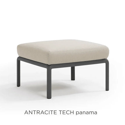 Nardi Komodo Pouf outdoor ottoman antracite frame Tech Sunbrella cushion garden setting