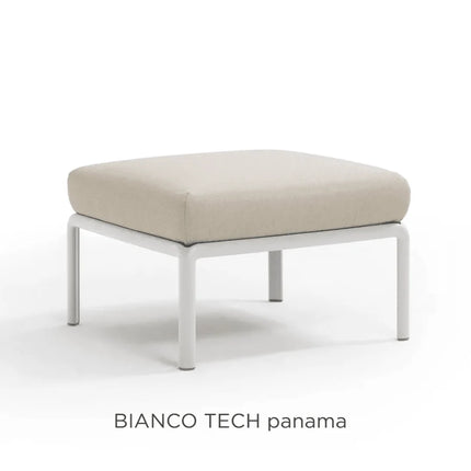 Nardi Komodo Pouf outdoor ottoman bianco frame Tech Sunbrella cushion outdoor lounge