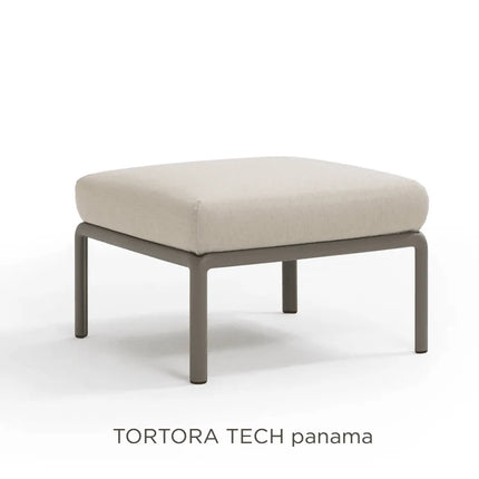 Nardi Komodo Pouf outdoor ottoman tortora frame Tech Sunbrella cushion outdoor lounge