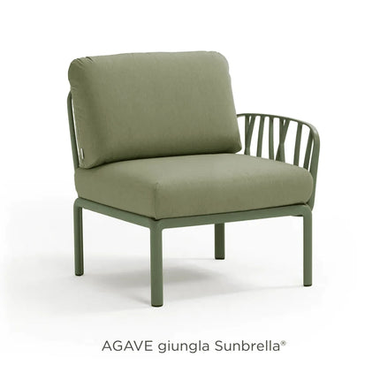 Nardi Komodo Terminal Sofa Module agave frame Giungla Sunbrella cushions outdoor terrace