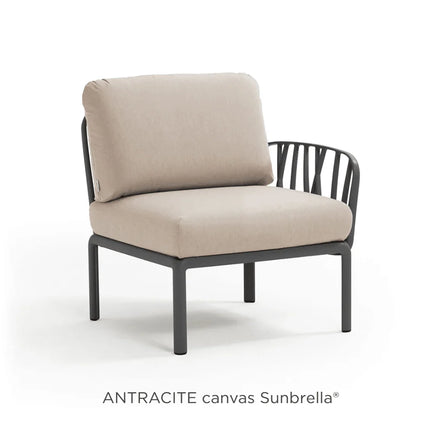 Nardi Komodo Terminal Sofa Module antracite frame Canvas Sunbrella cushions garden seating
