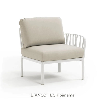 Nardi Komodo Terminal Sofa Module bianco frame Tech Sunbrella cushions outdoor lounge