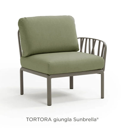 Nardi Komodo Terminal Sofa Module tortora frame Giungla Sunbrella cushions outdoor patio