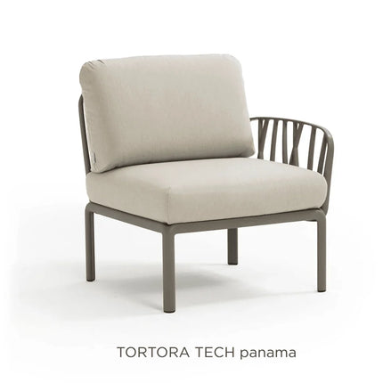Nardi Komodo Terminal Sofa Module tortora frame Tech Sunbrella cushions outdoor lounge