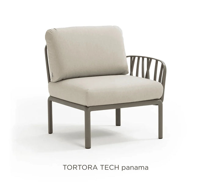 Nardi Komodo Terminal Sofa Module tortora frame Tech Sunbrella cushions outdoor lounge