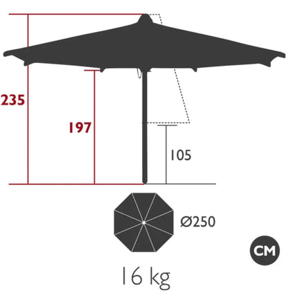 KOTO Parasol Ireland Ø200 Ø250cm 300x200 400x300 - hospitality