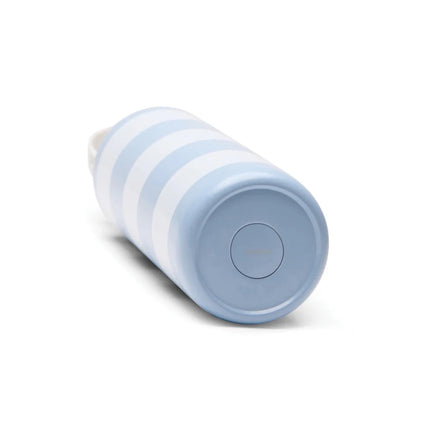 Lagoa RCS Double Walled Vacuum Stainless Steel Bottle 600 Ml With Striped Pattern And White Silicone Handle - hospitality