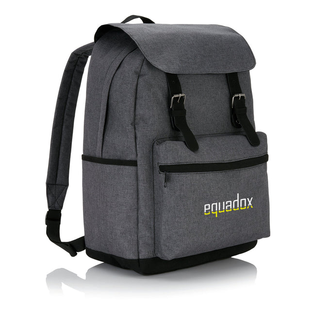 Laptop backpack with magnetic buckle straps - hospitality