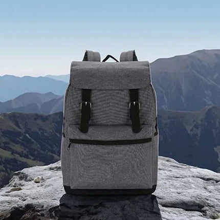 Laptop backpack with magnetic buckle straps - hospitality