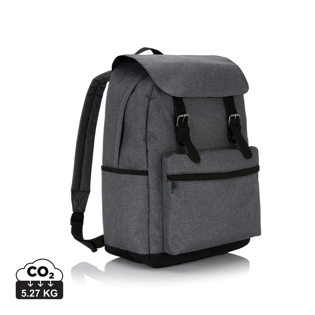 Laptop backpack with magnetic buckle straps - hospitality
