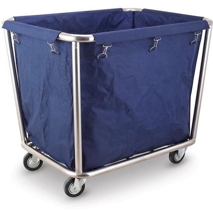 Laundry trolley made of stainless steel structure with removable laundry bag, 900x650mm - hospitality