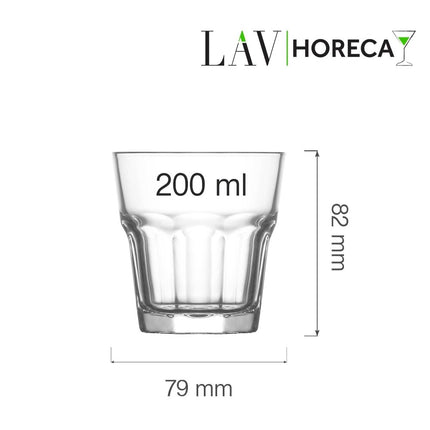 LAV Amsterdam Water Glass 200 ml - Versatile Beverage Glass For Breakfast, Lunch And More - hospitality