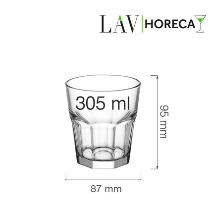 LAV Amsterdam Whiskey Glass 305 Ml - Elegant, Versatile Drinkware for Whiskey and Cocktails - hospitality