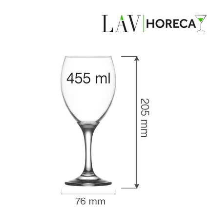 LAV Aspen Wine Glass 455 ML - Harmony in Service Through Meticulous Craftsmanship and Clarity - hospitality
