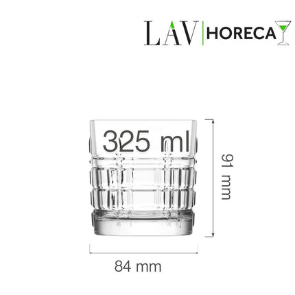 LAV Glasgow Whiskey Glass 325 ml - Timeless Glass Design For Versatile Serving Everyday - hospitality