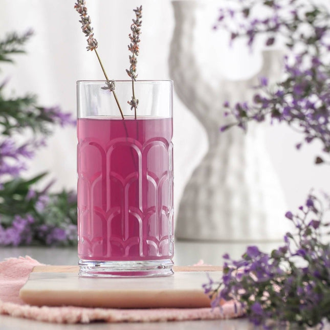 LAV HORECA Archie Long Drink Glass 390ml Lavender - Elegant Catering Glass For Restaurants And Bars - hospitality