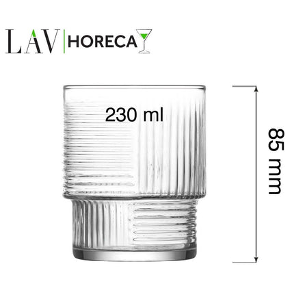LAV Istanbul Low Glass 230ml - Premium Turkish Glassware For Elegant Dining And Everyday Use - hospitality