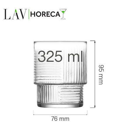 LAV Istanbul Soft Drink Glass 325 Milliliters - Elegant Clear Glassware For Everyday Refreshment - hospitality