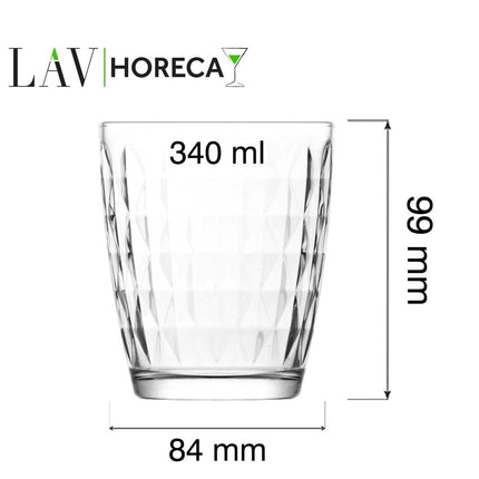 LAV Marbella Soft Drink Glass 340ml - Elegant Durable Glassware For Hospitality Professionals - hospitality