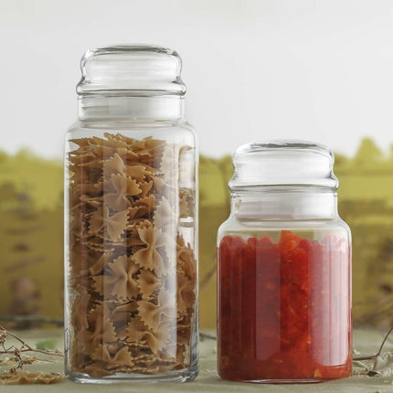LAV Phuket Glass Jar With Lid 1400ml - Large Capacity For Breakfast Buffets And Hotel Catering - hospitality