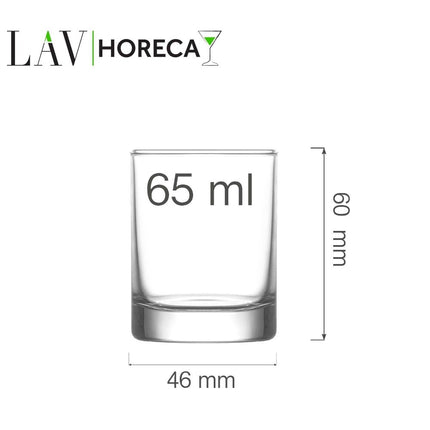 LAV Rotterdam Liqueur Glass 65 ml - Elegant Slender Design Enhances Color and Drinking Experience - hospitality