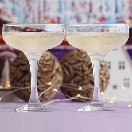 LAV Sofia Champagne Glass 235 Ml - Elegant Retro Coupe Glass for Champagne and Prosecco - hospitality