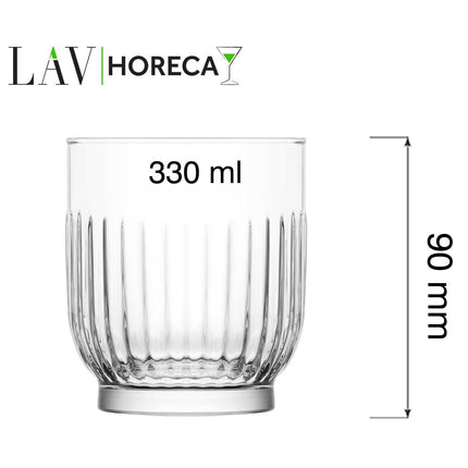 LAV Tokyo Low Glass - 330ml Capacity for Everyday Elegance Durable Lead Free Glassware for Home Entertaining - hospitality