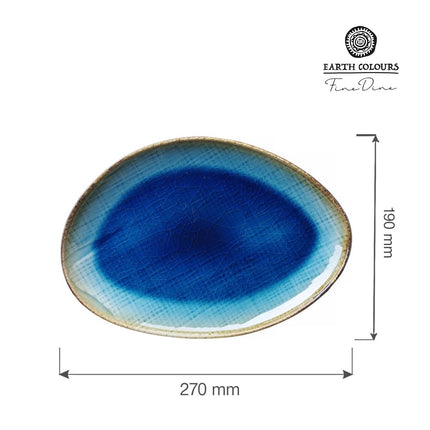 Lazur organic shaped plate, 270x190mm - hospitality
