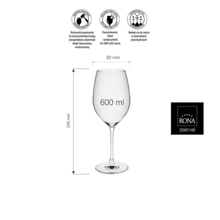 Le Vin Bordeaux glass, 600ml - hospitality
