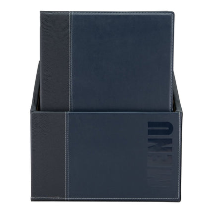Leather style A4 menu holders in box 2 packs of 20 - hospitality