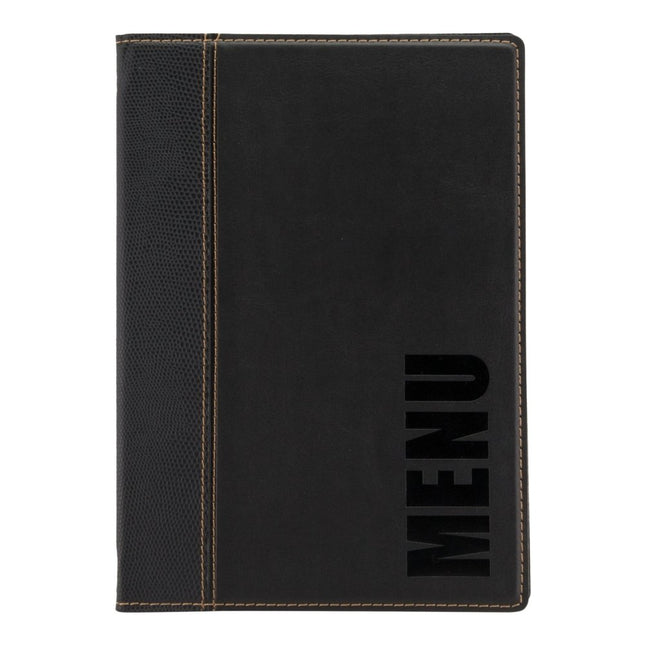 Leather style menu holder A5 pack of 10 - hospitality